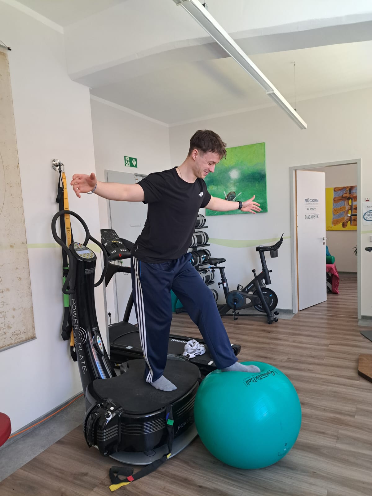Training auf der Power Plate